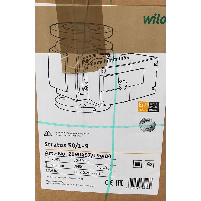 Wilo Pump STRATOS 50/1-9 PN6/10 with Bus interface Can 2090457 #1523