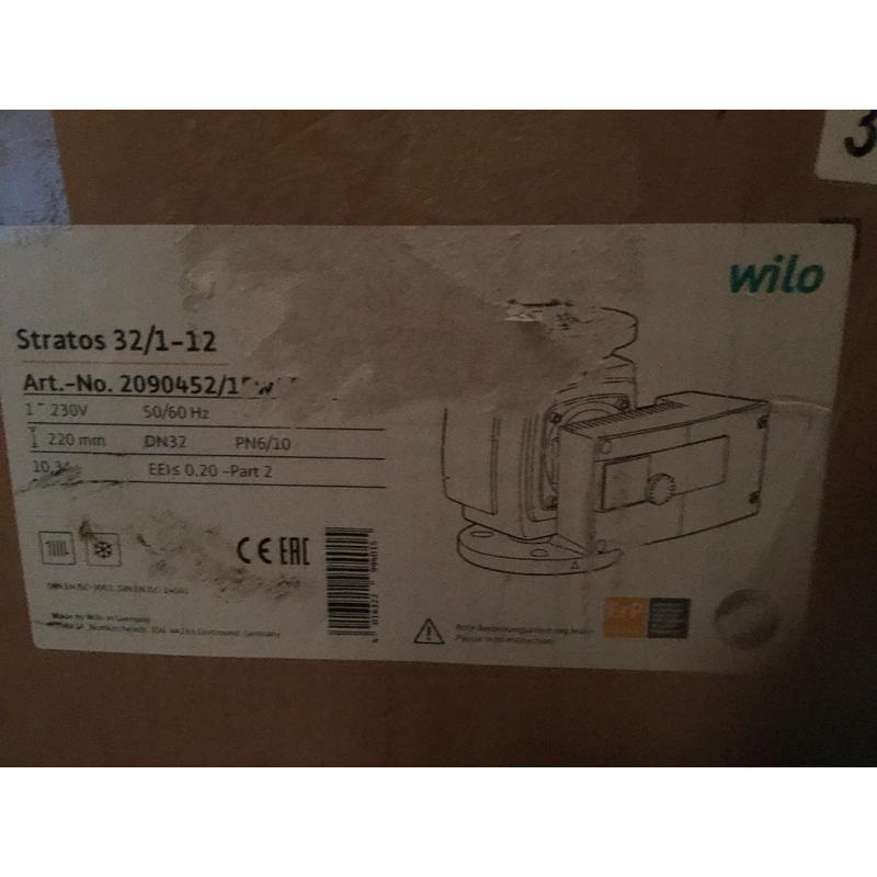 Wilo Stratos 32/1-12 Central Heating Circulator Pump #342