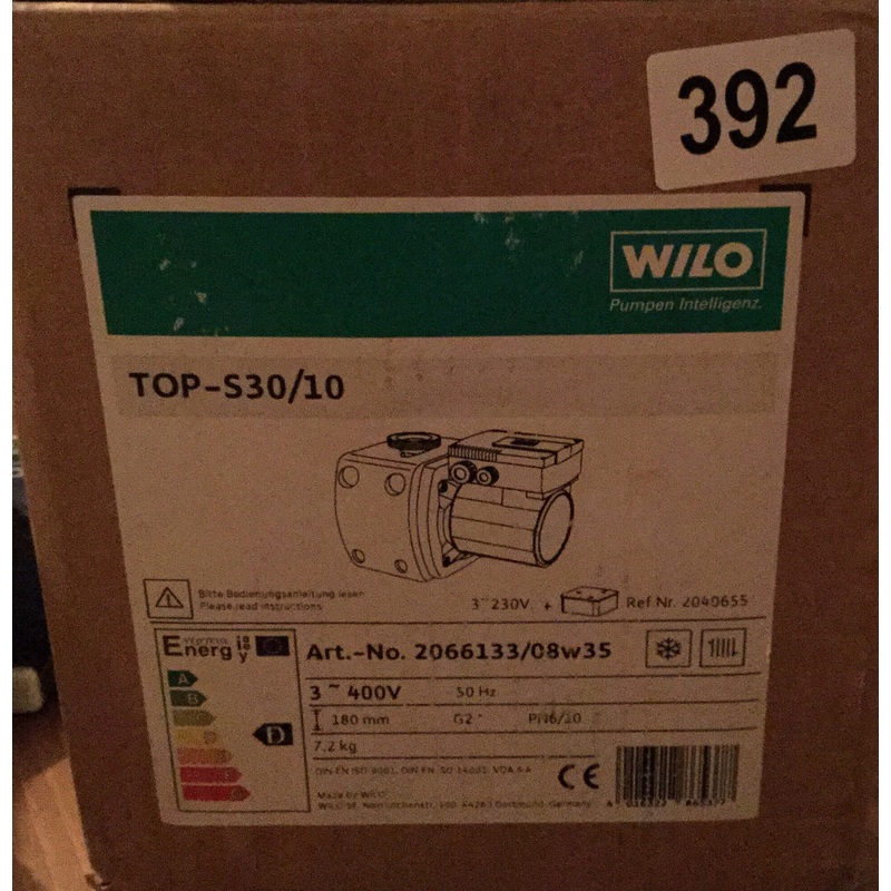 Wilo TOP-S 30/5 2044014 400v 3ph Hot Water Circulator Pump