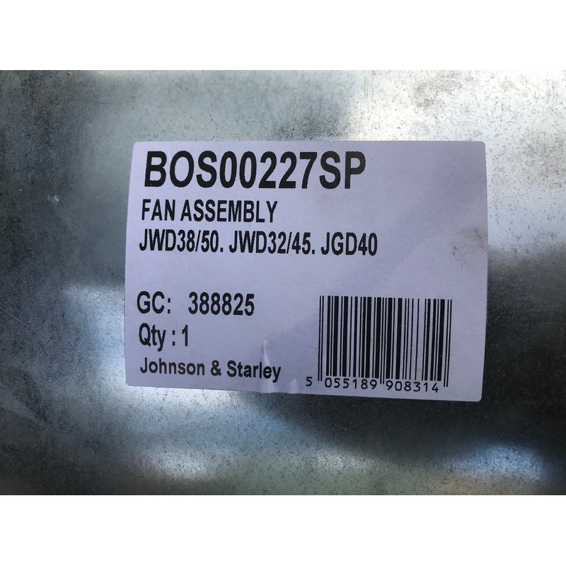 Johnson & Starley BOS00277SP Fan Assembly #1390