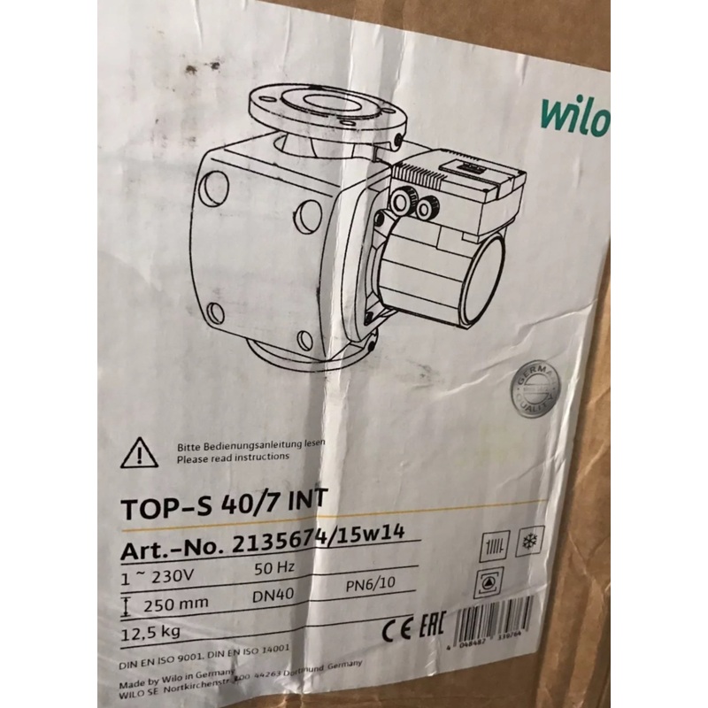 Wilo TOP-S 40/7 Heating Circulator Pump 240v 2135674 #657