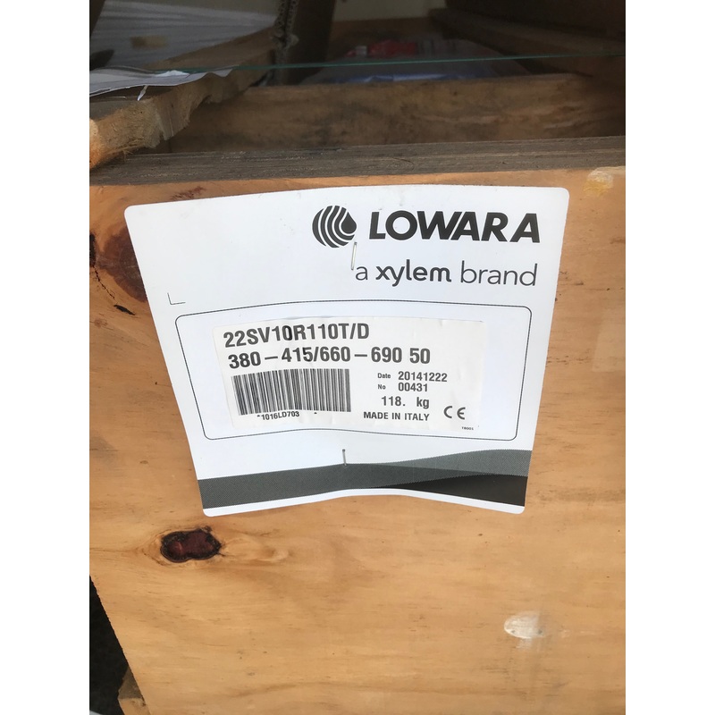 Lowara 22SV10 R110T/D 11kw Vertical Multistage Pump 1016LD703 #2589