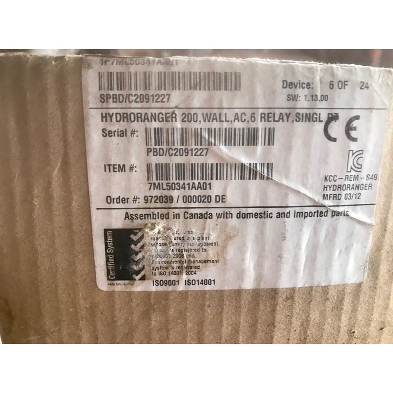 Siemens Milltronics Hydroranger 200 Ultrasonic Level Controller 7ML50341AA01 #2432