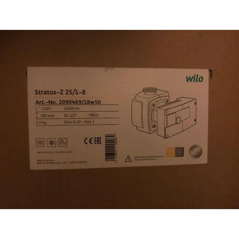 Wilo Stratos Z 25/1-8 230v Threaded Drinking Water 2090469 Equiv. Magna 3 25-80 N #2597 VAT