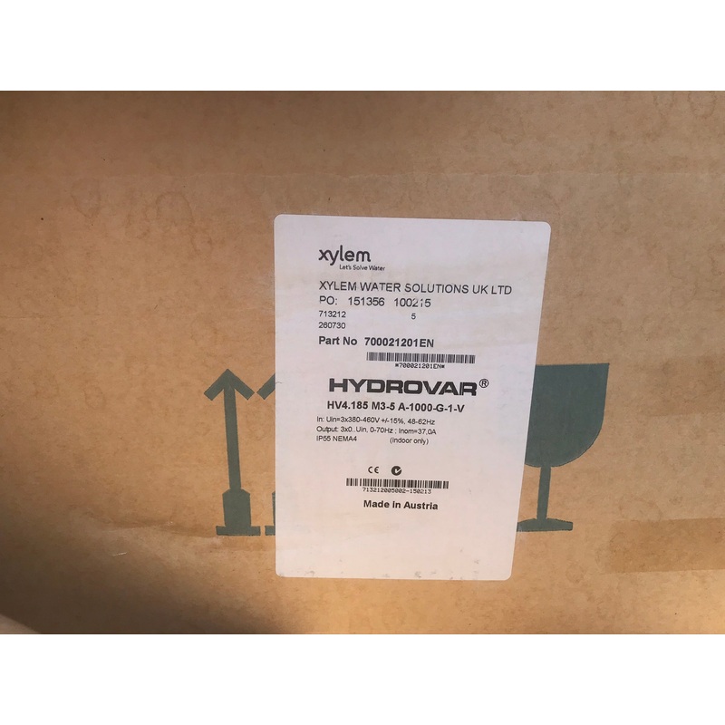 Xylem Hydrovar Pump Controller Inverter HV4.185 M3-5 A-1000-G-1-V 18.5kw #2584