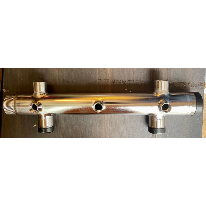 Stainless Steel Twin Booster Pump Set Outlet Manifold 304SS 1 to 2 BSP #3254 VAT