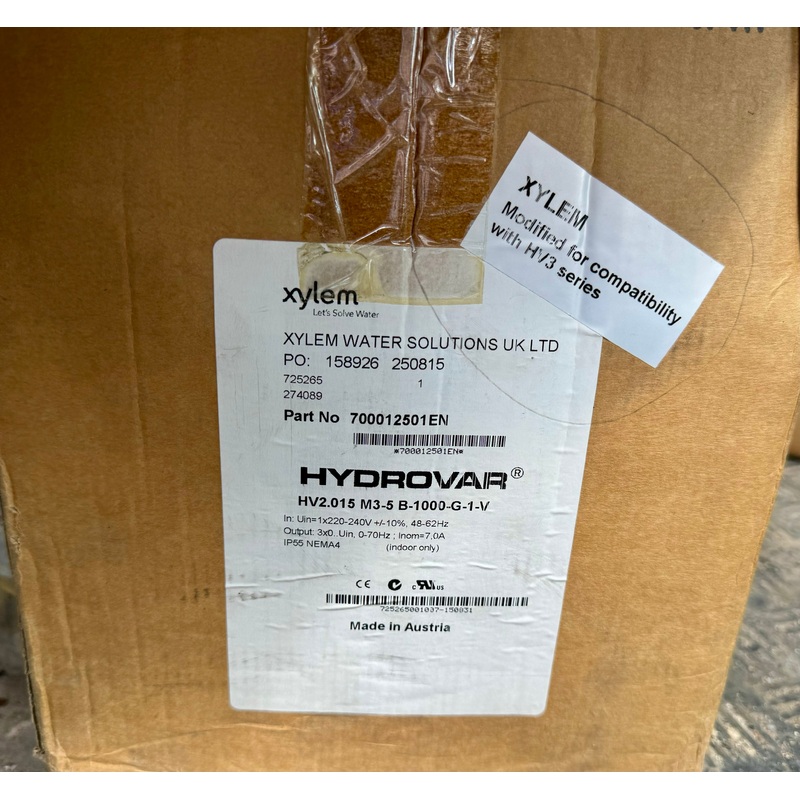 Xylem Hydrovar Inverter Control Unit HV 2.015 M3-5 B-1000-G-1-V01.4 1.5kW ITT 240v #4166