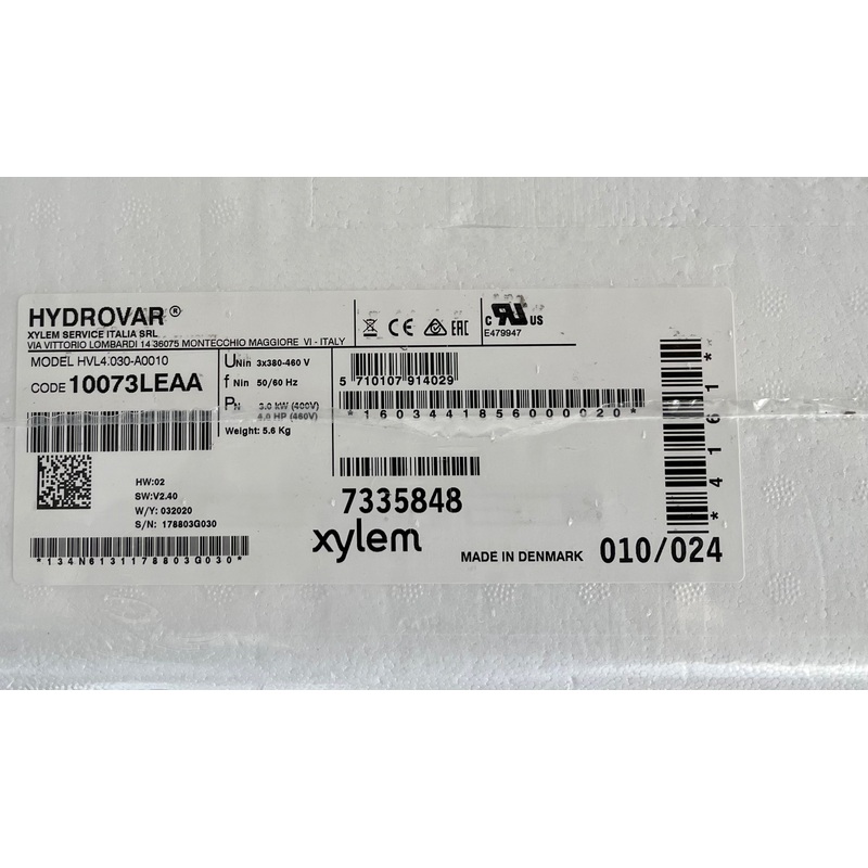 Xylem Lowara Hydrovar HVL4.030-A0010 Inverter Controller 10073LEAA 415v 3kw #3221/354