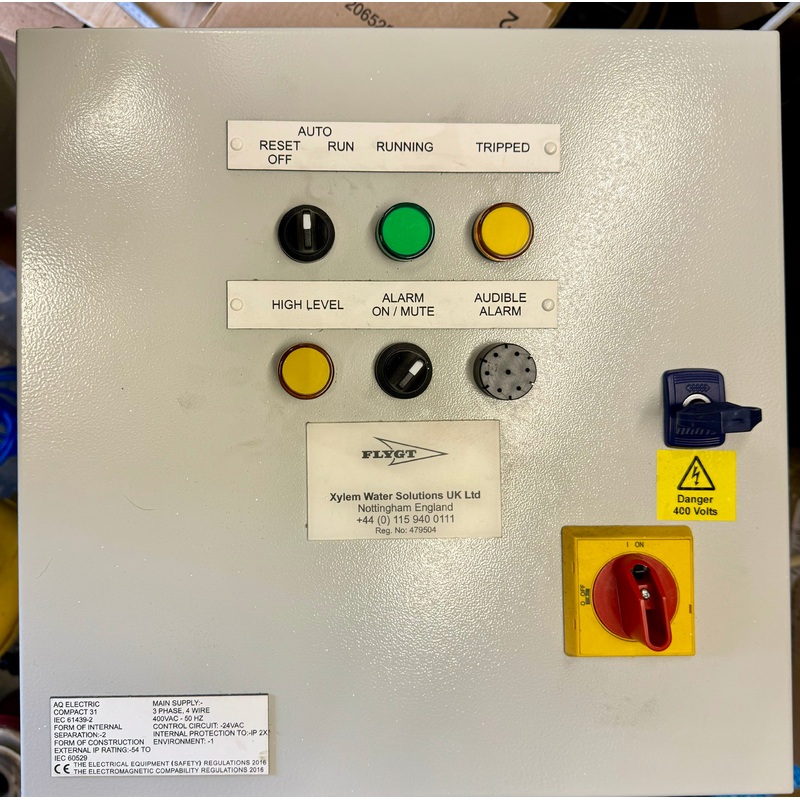 Flygt Single DOL 4.0 to 6.3A – three phase single pump control panel Compact 31 #4141