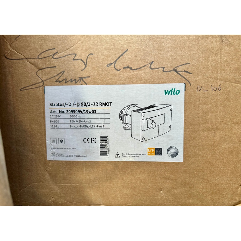 Wilo Stratos D 80/1-12 RMOT Replacement Head 2095094 #NL106