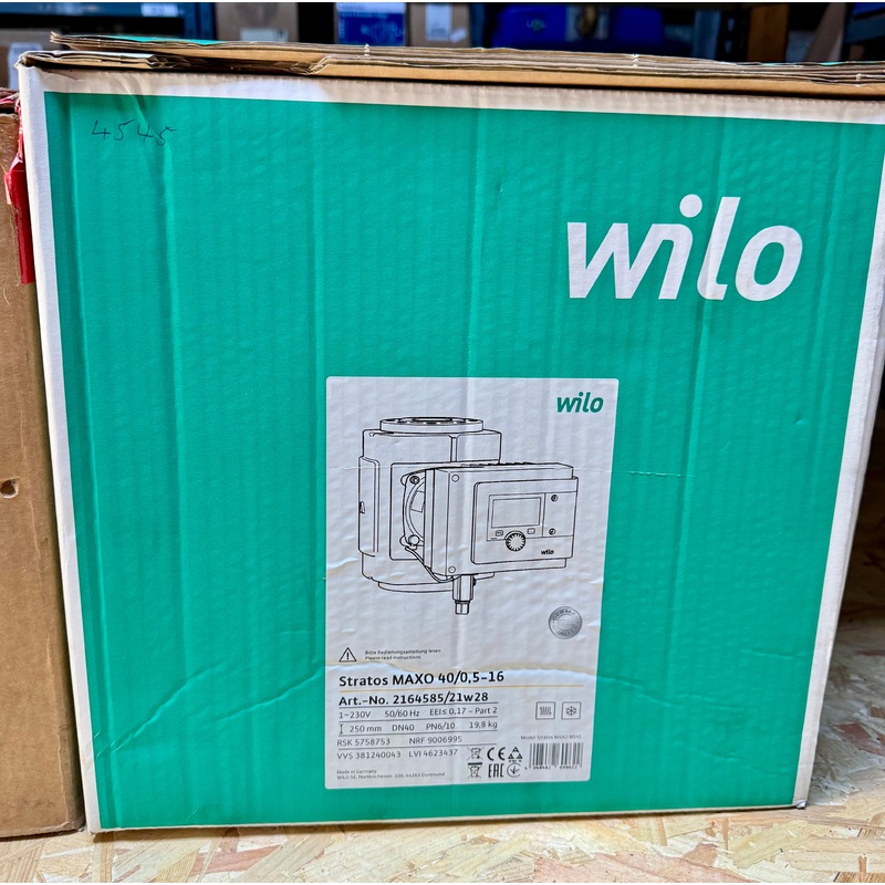 Wilo Stratos MAXO 40/0,5-16 DN40 250mm 2164585 Circulator Pump #4545