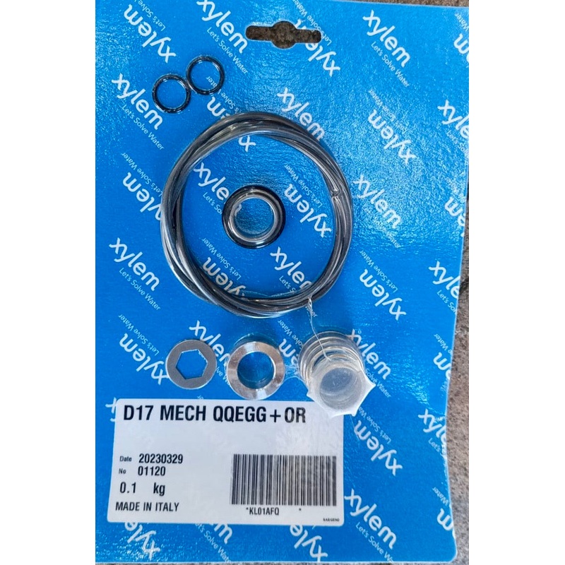 XYLEM LOWARA Mechanical Seal (SiC/SiC/EP) & O-Ring 10-15-22HM (Sleeve) KL01AFQ D17 QQEGG #4247