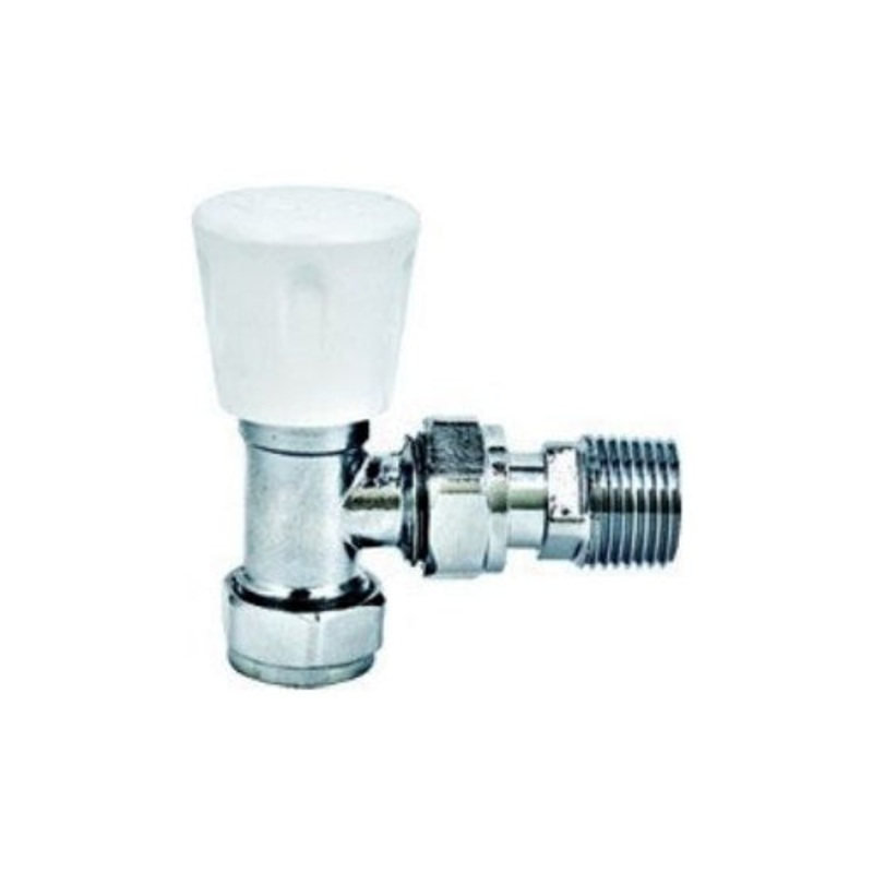 Vitow Lockshield with 3/4 Nut – Angled – 15mm x 1/2