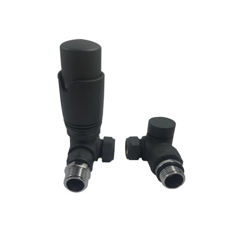 TRV & Lockshield Set – 15mm Corner – Anthracite