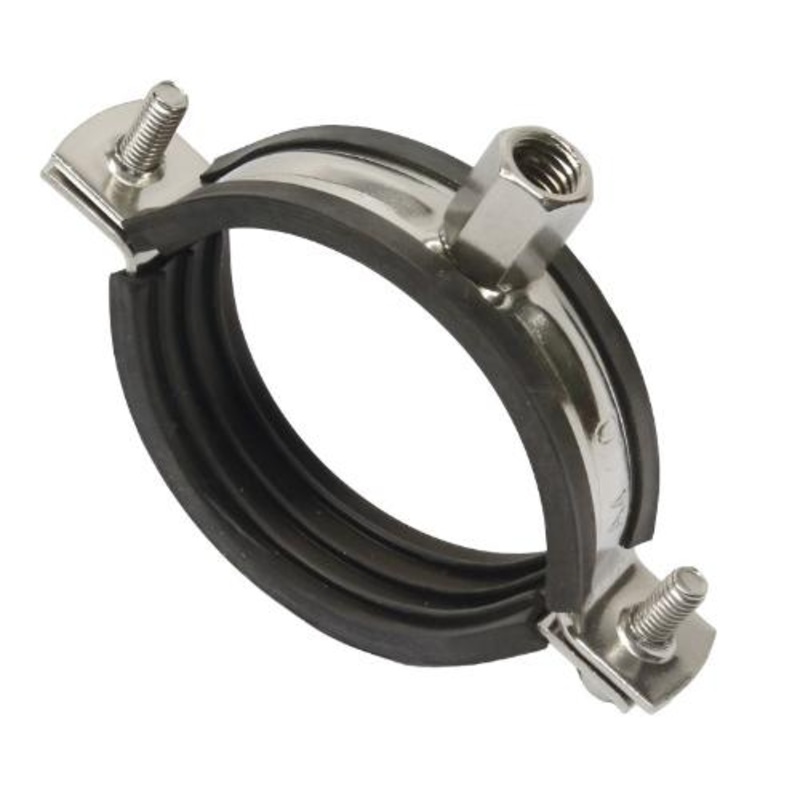 Stainless Steel 316 EPDM Lined Pipe Clip – Dual Boss M8 & M10
