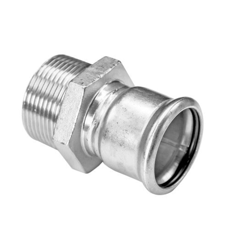 Stainless Steel ‘M’ Profile Press Male Iron BSPT