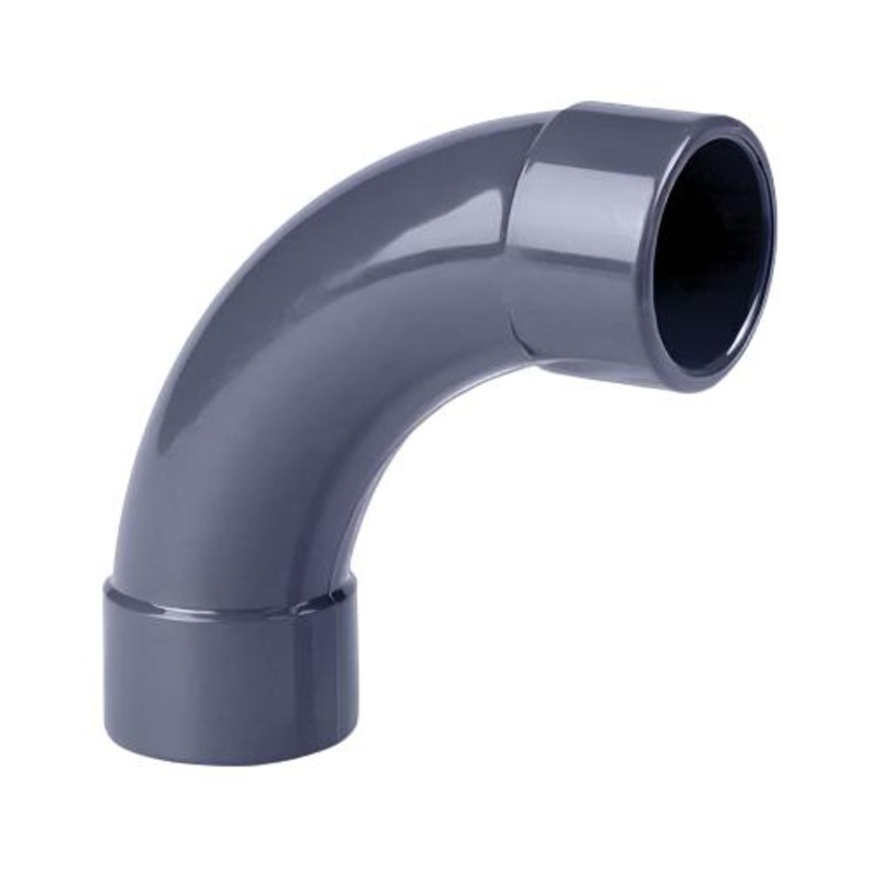 uPVC Plain 90 Bend|1/2″ (21.4mm)|3/4″ (26.7mm)|1″ (33.6mm)|1 1/4″ (42.2mm)|1 1/2″ (48.3mm)|2″ (60.3mm)|2 1/2″ (75.2mm)|3″ (88.9mm)|4″ (114.3mm)