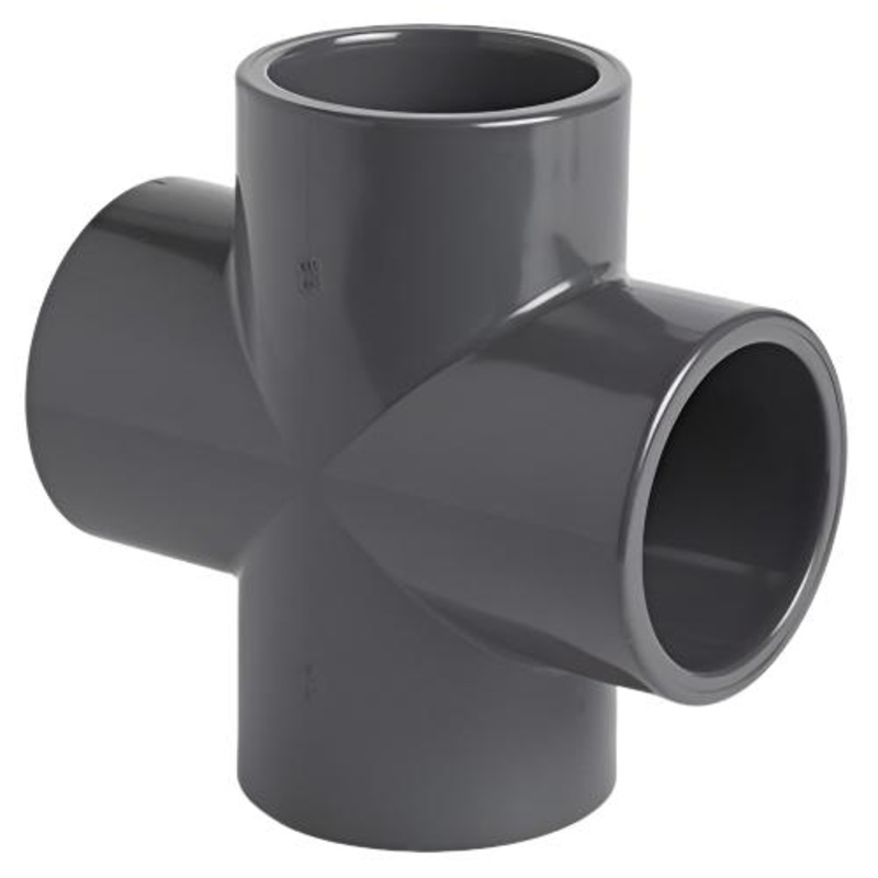 uPVC Plain Cross|1/2″ (21.4mm)|3/4″ (26.7mm)|1″ (33.6mm)|1 1/4″ (42.2mm)|1 1/2″ (48.3mm)|2″ (60.3mm)