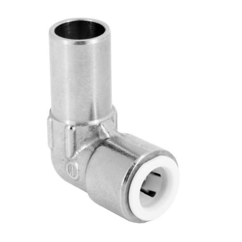 Chrome Radiator Pushfit Elbow|10mm X 15mm|15mm X 15mm