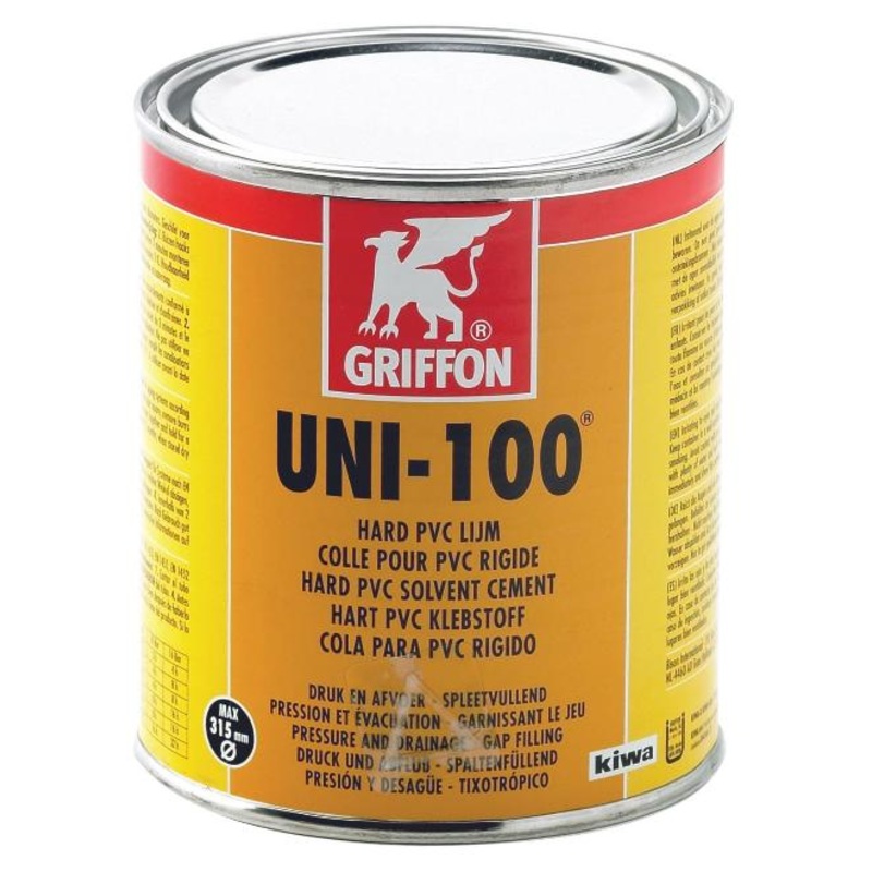 Griffon UNI-100 uPVC Cement|125ml c/w Brush|250ml c/w Brush|500ml c/w Brush|500ml Tub