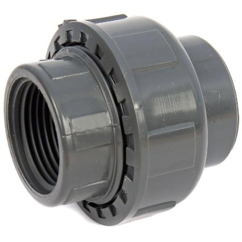 uPVC Plain x Threaded Union|1/2″ (21.4mm)|3/4″ (26.7mm)|1″ (33.6mm)|1 1/4″ (42.2mm)|1 1/2″ (48.3mm)|2″ (60.3mm)|3″ (88.9mm)|4″ (114.3mm)