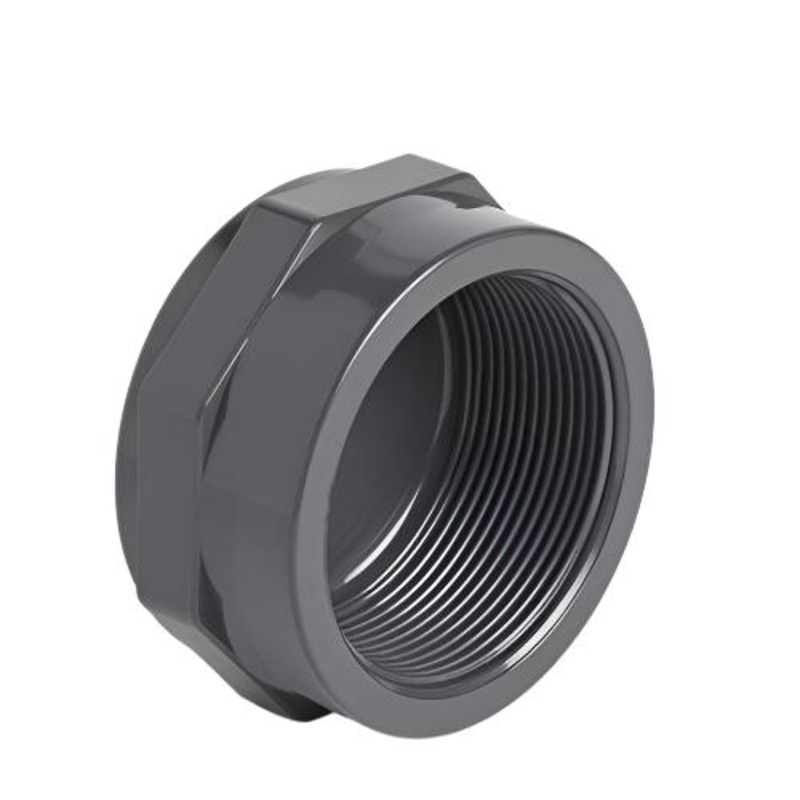 uPVC Threaded Cap – BSP|1/2″ (21.4mm)|3/4″ (26.7mm)|1″ (33.6mm)|1 1/4″ (42.2mm)|1 1/2″ (48.3mm)|2″ (60.3mm)|2 1/2″ (75.2mm)|3″ (88.9mm)|4″ (114.3mm)