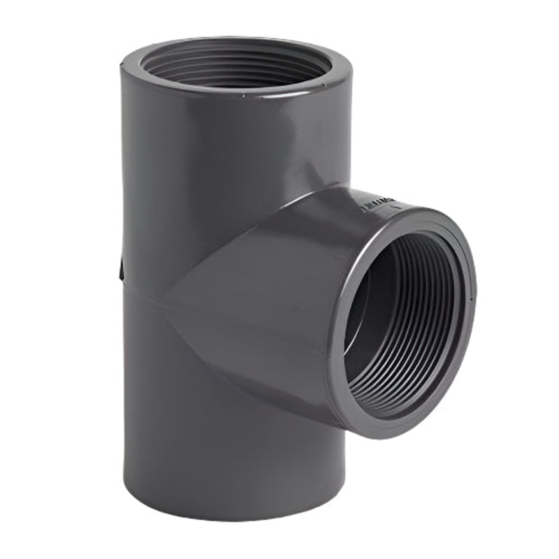 uPVC Threaded Equal Tee|1/2″|3/4″|1″|1 1/4″|1 1/2″|2″|2 1/2″|3″|4″