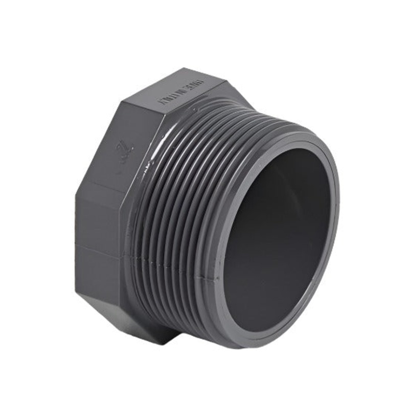 uPVC Threaded Plug|1/2″ (21.4mm)|3/4″ (26.7mm)|1″ (33.6mm)|1 1/4″ (42.2mm)|1 1/2″ (48.3mm)|2″ (60.3mm)|2 1/2″ (75.2mm)|3″ (88.9mm)|4″ (114.3mm)