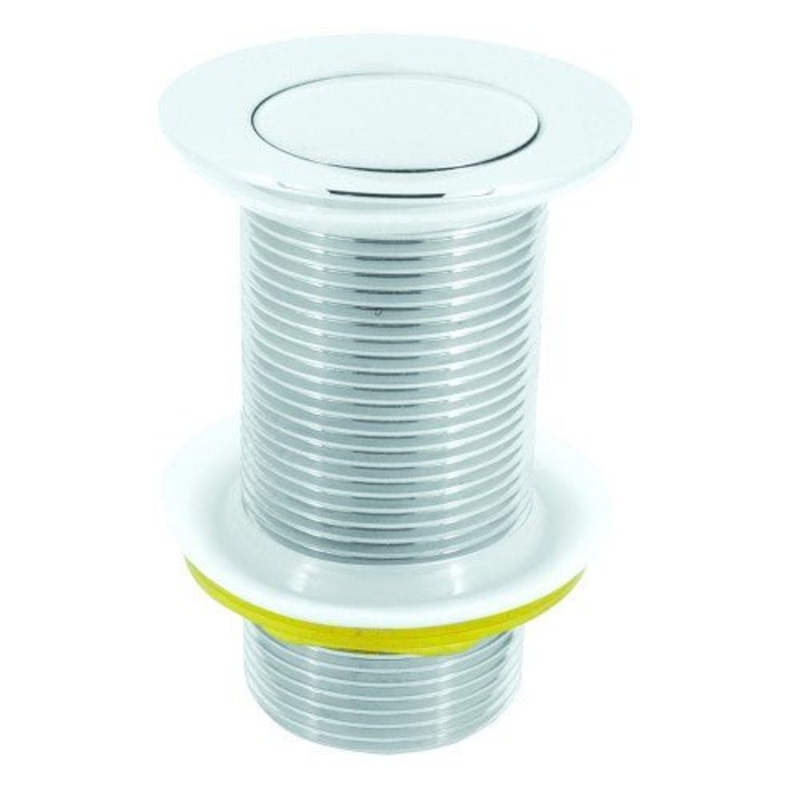 1 1/4 Chrome Plated Unslotted Brass Basin Clicker Waste