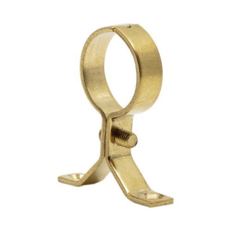 Brass Screw-on Bracket Press Pipe Clip