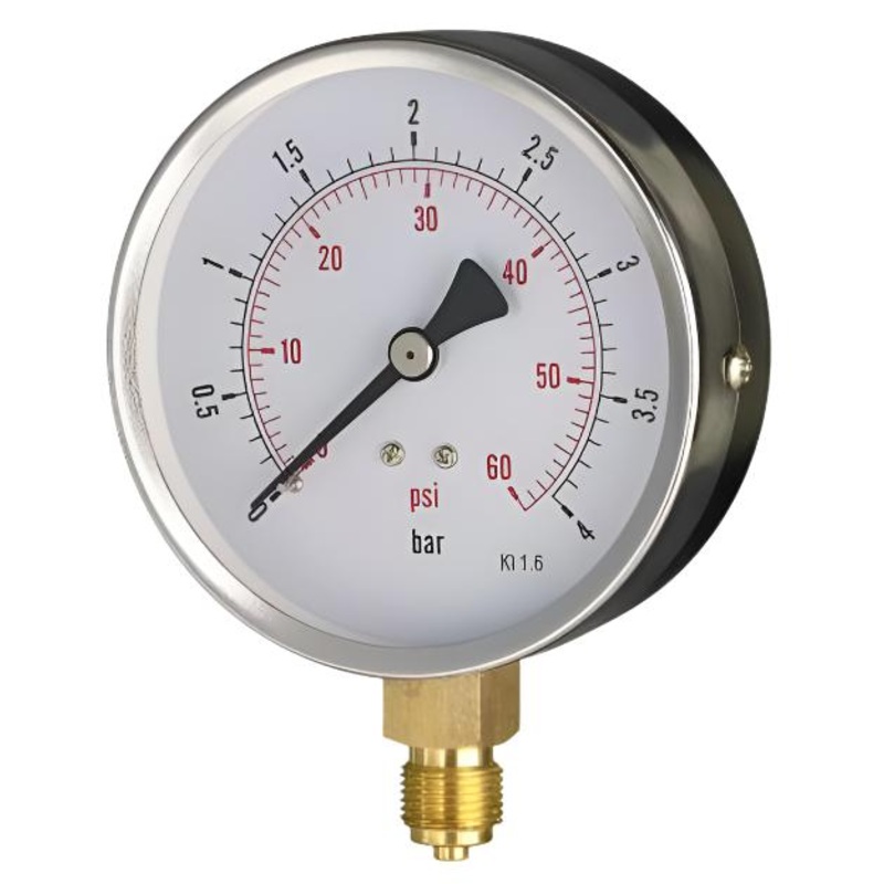 Pressure Gauge – 3/8 Bottom Entry – 100mm Dial