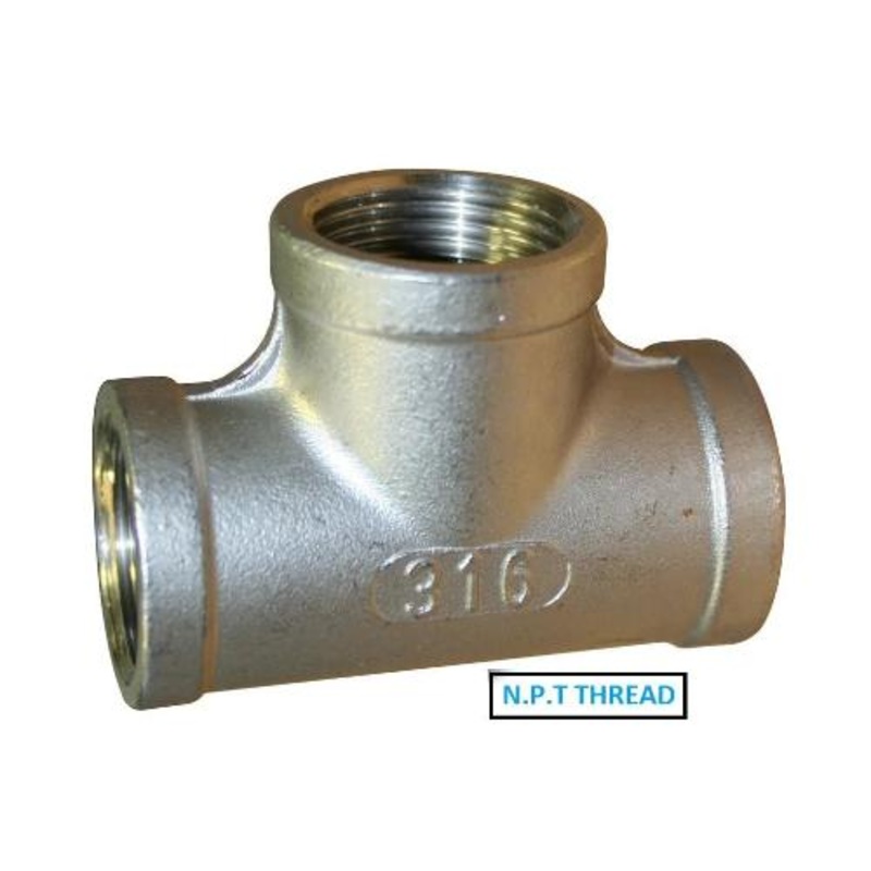 Stainless Steel 316 Equal Tee – NPT