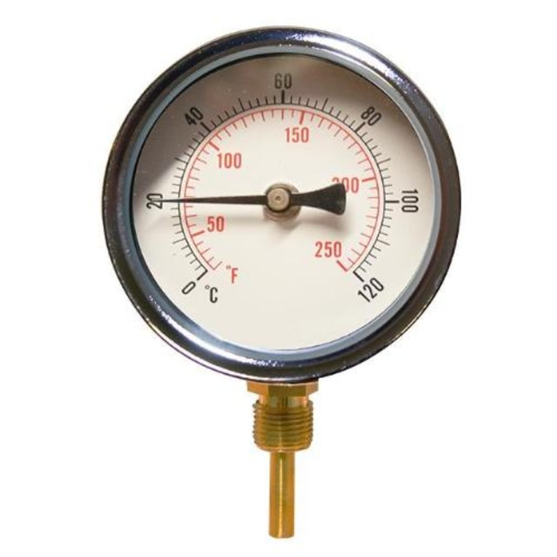 Temperature Gauge – 100mm Dial – 100mm Pocket