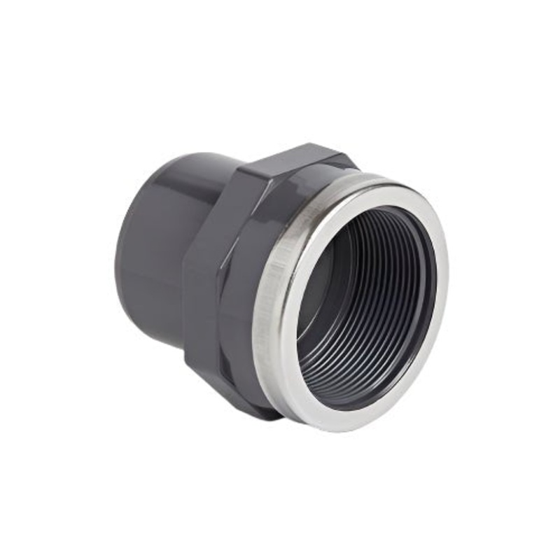uPVC Metric Plain/Threaded S/S Reinforced Adaptor