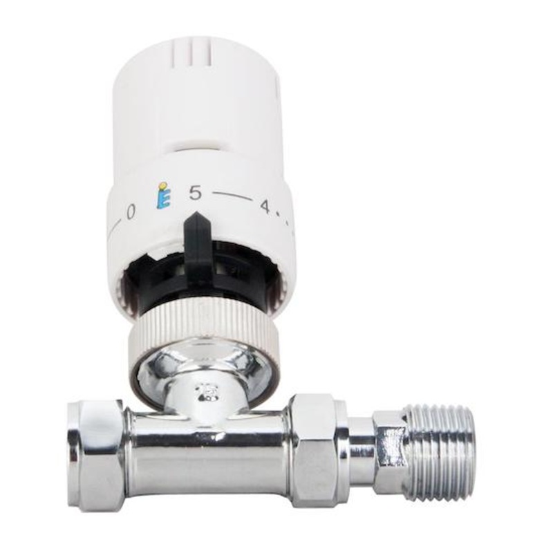 EUROPA 15MM STRAIGHT TRV WHITE & CHROME