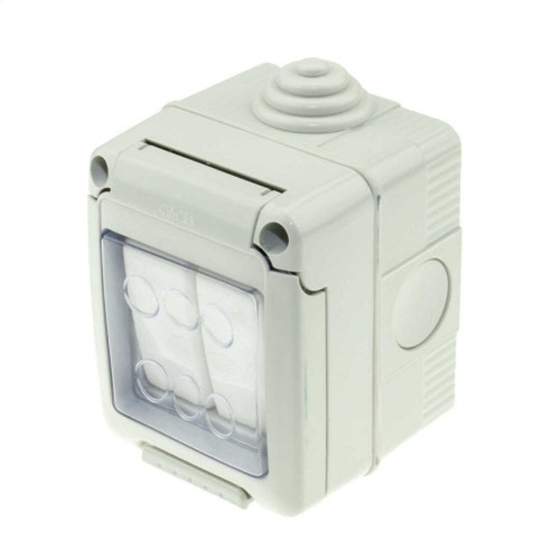 2 GANG 2 WAY WEATHERPROOF SWITCH IP55