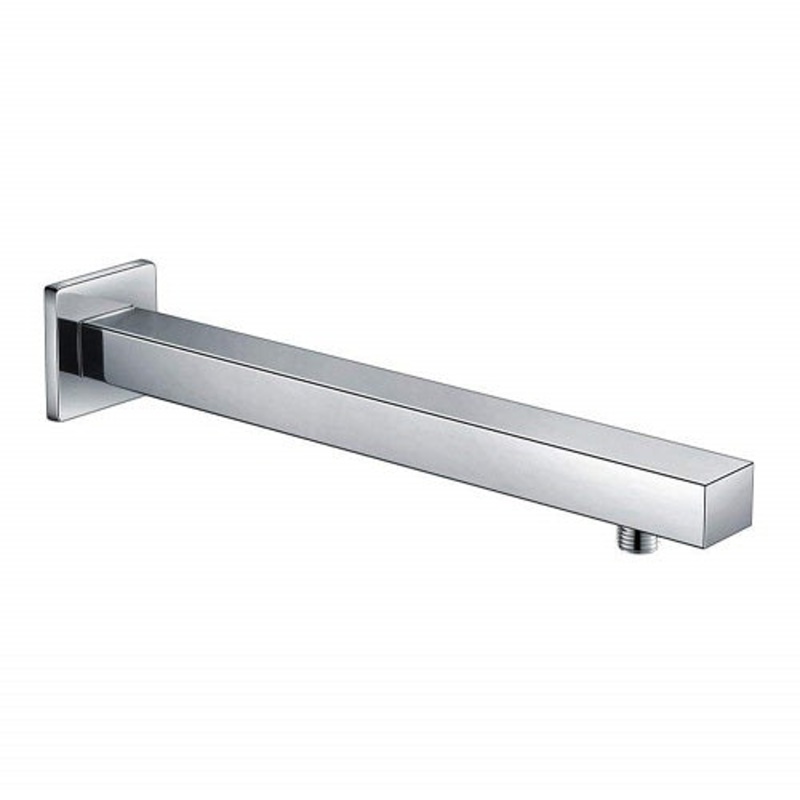 25x25mm SQUARE SHOWER ARM BRASS CP (350mm)