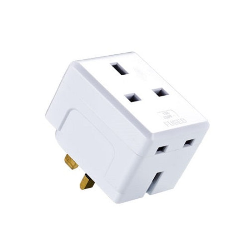 3 WAY MULTI ADAPTOR (13A FUSED)