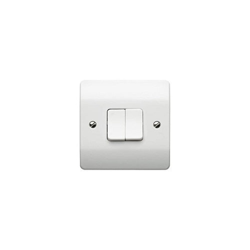 2 Gang 2 Way Plateswitch 10 Amp (MK K4872WHI )