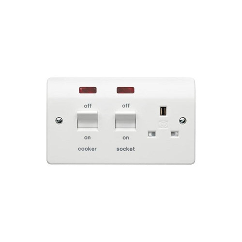 45 Amp Cooker Control Unit with Neon (MK K5061WHI)