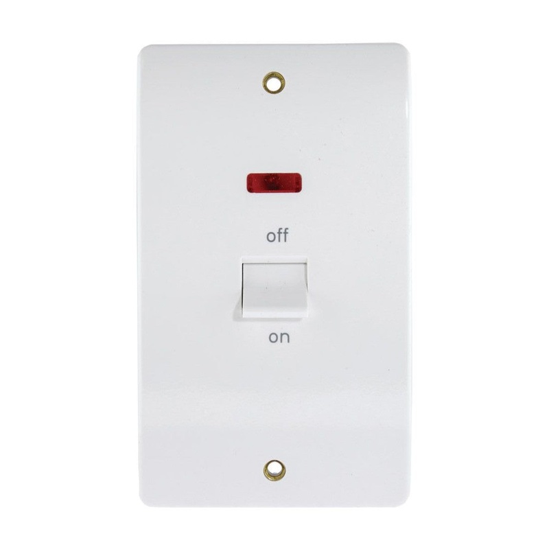 45 Amp DP Switch – Oblong with Neon (MK K5215WHI)