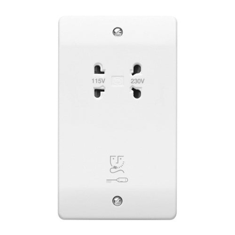 Dual Voltage Shaver Socket 115/230v – White (MK K701WHI)