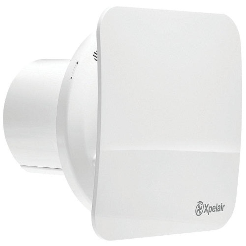 Xpelair C4TSR 7W 4/100mm Bathroom Extractor Fan Combined With Square / Round Baffle-Front With Timer