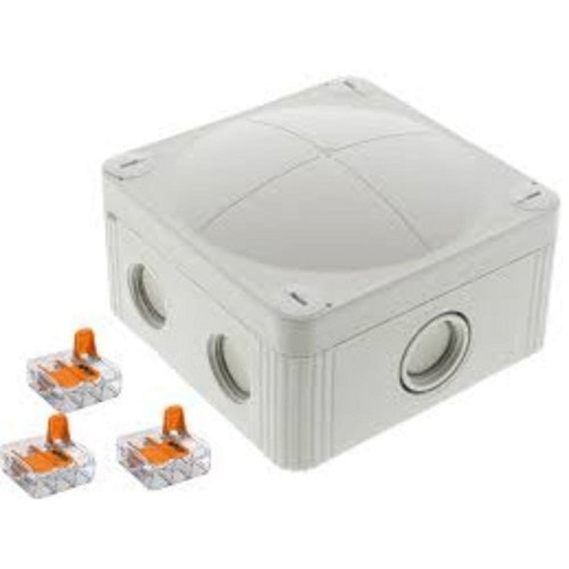 Wiska Junction Box – IP66 95 x 95 x 60mm Grey