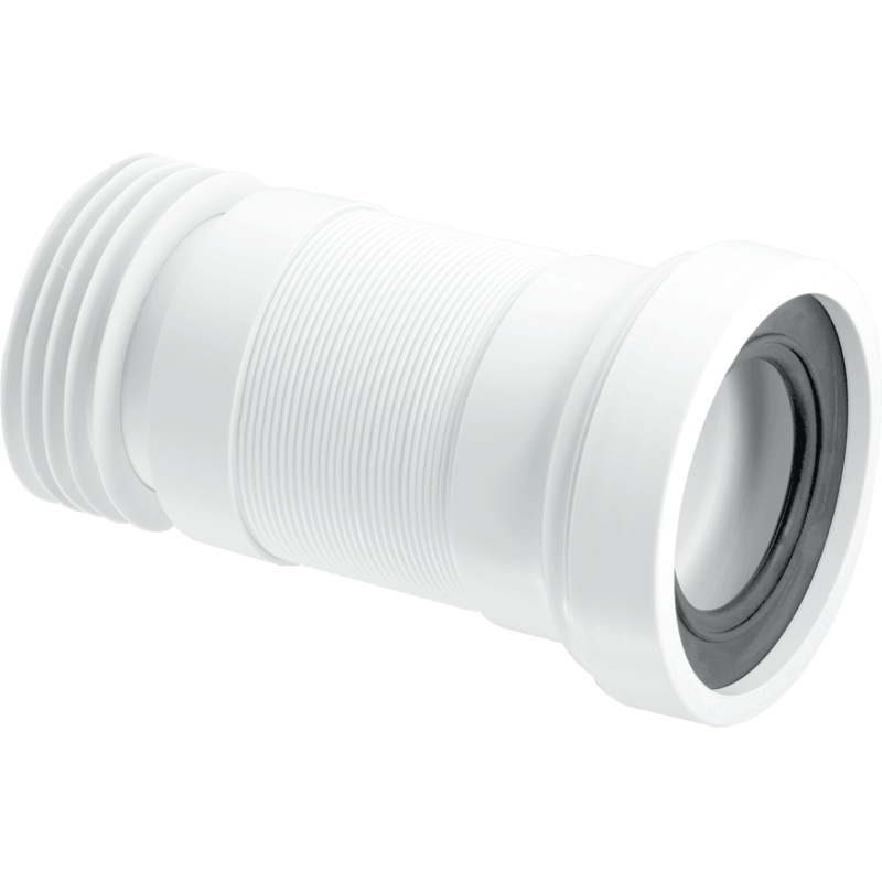 McAlpine 4 Flexible Straight WC Pan Connector White 140mm – 290mm WC-F23R