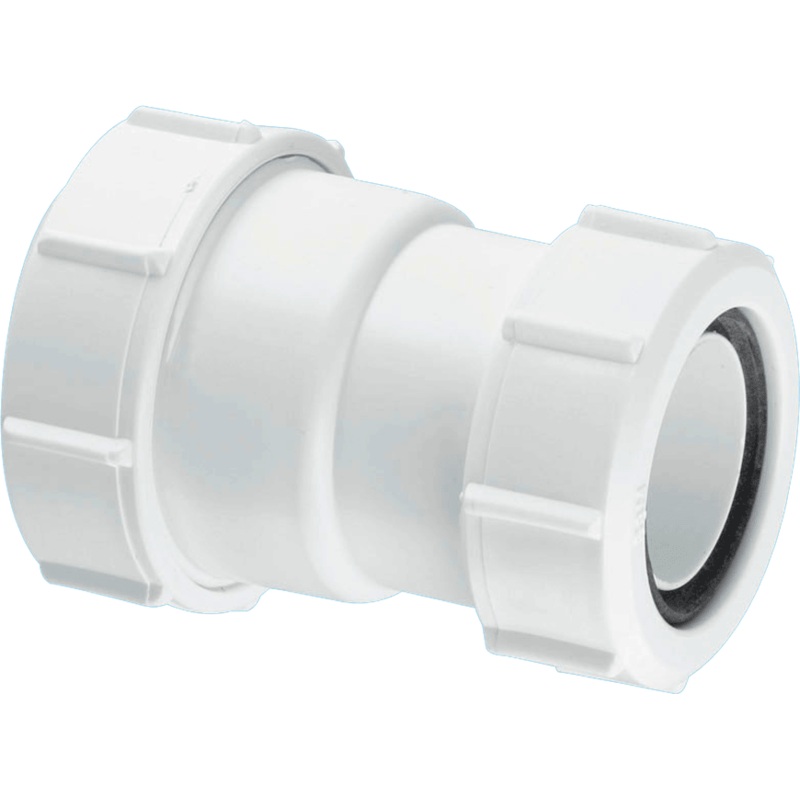 McAlpine Z28M 2 Compression Straight Connector White 50mm