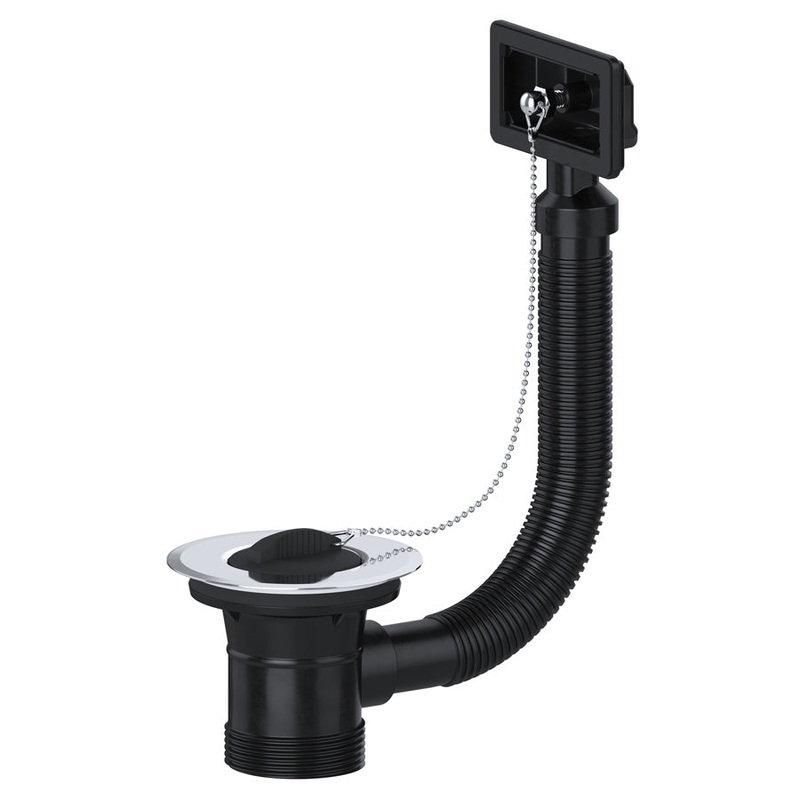 Viva 1 1/2 Combination Sink Waste Square Overflow Chrome 40mm CWS02