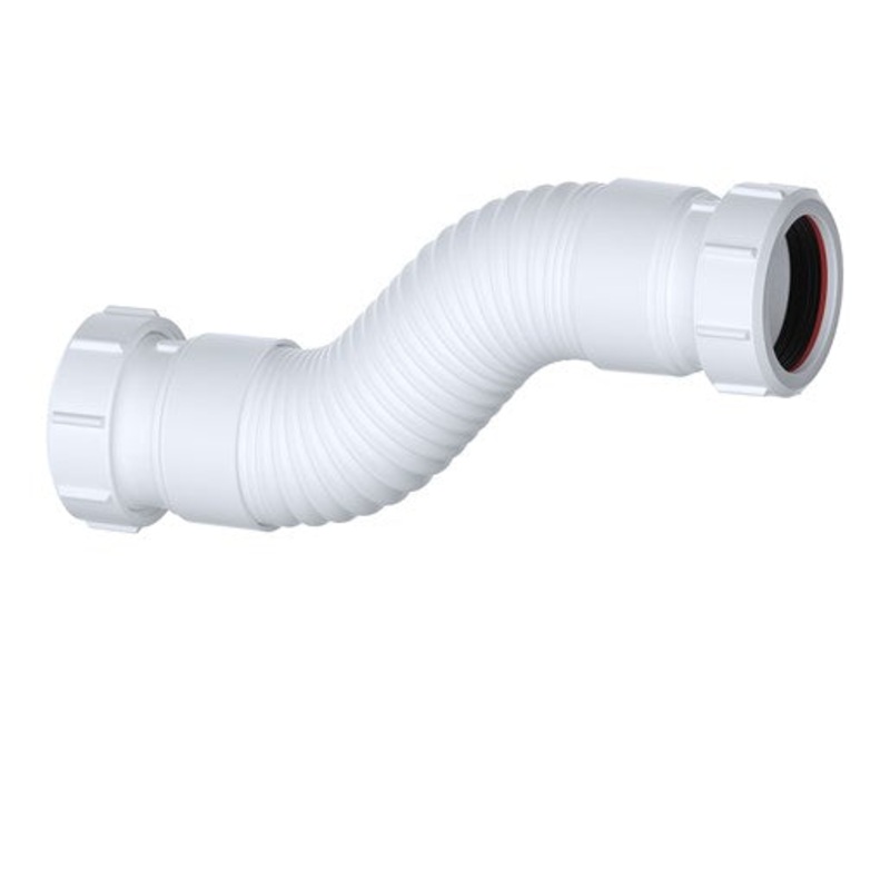Viva Flexible Connector 1 1/2 x 230mm Compression White WFLEX06