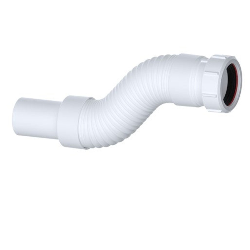 Viva Flexible Connector 1 1/2 x 230mm Spigot White WFLEX04