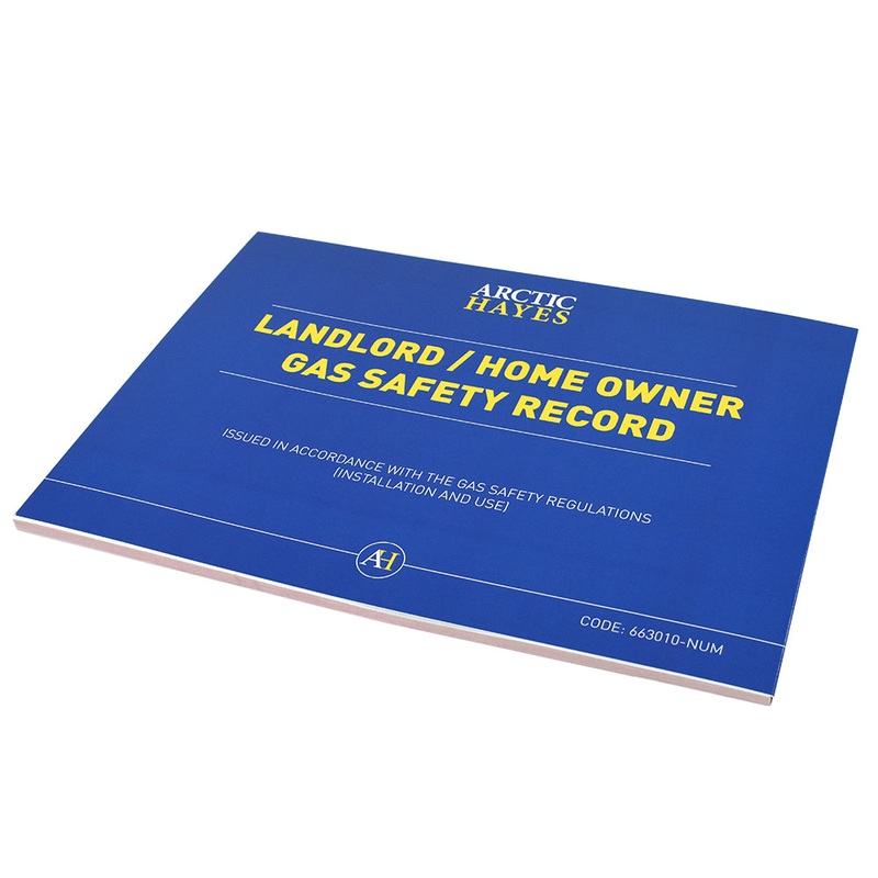 Arctic Hayes Landlords/Homeowners Gas Safety Record Pad 663010-NUM